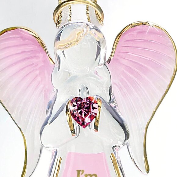 Glass Baron Angel "I'm Blessed" Ornament in Gift Box - Picture 3 of 3